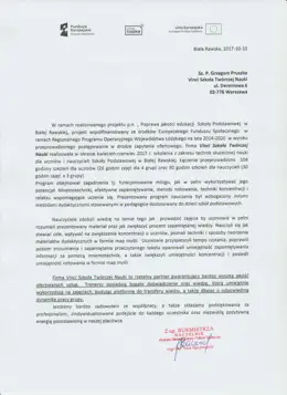 List referencyjny dla Vinci